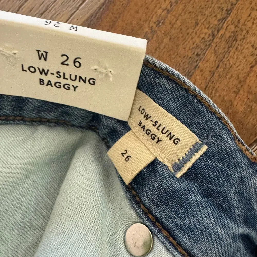 Madewell Low Slug Baggy Jeans - Size 26 - Picture 5 of 10